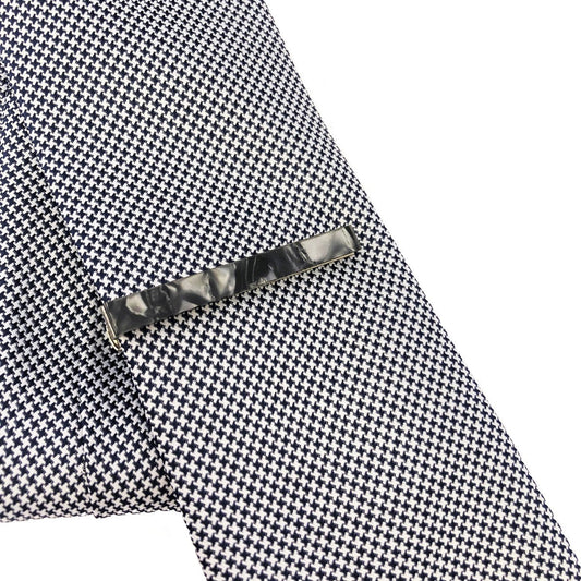 Grey Marble Effect Tie Clip