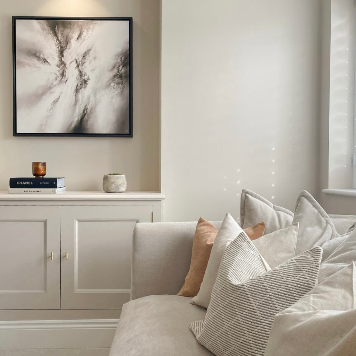 Fusion II Square Framed Printed Canvas