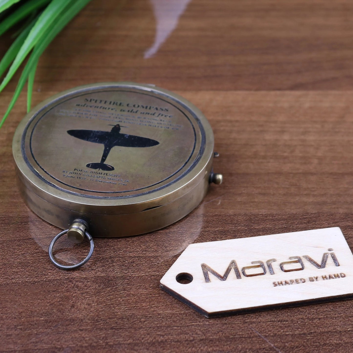 Spitfire Compass with High Flight Poem