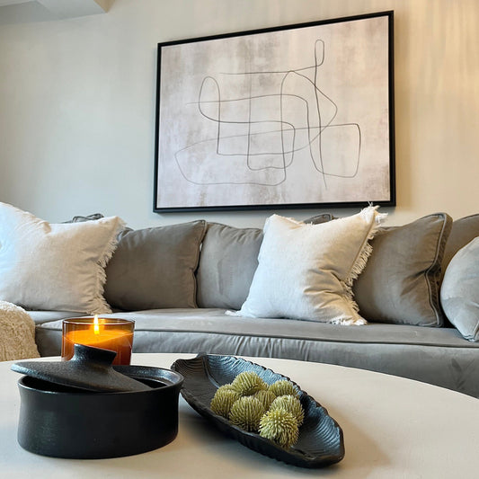 Flow Landscape Framed Printed Canvas