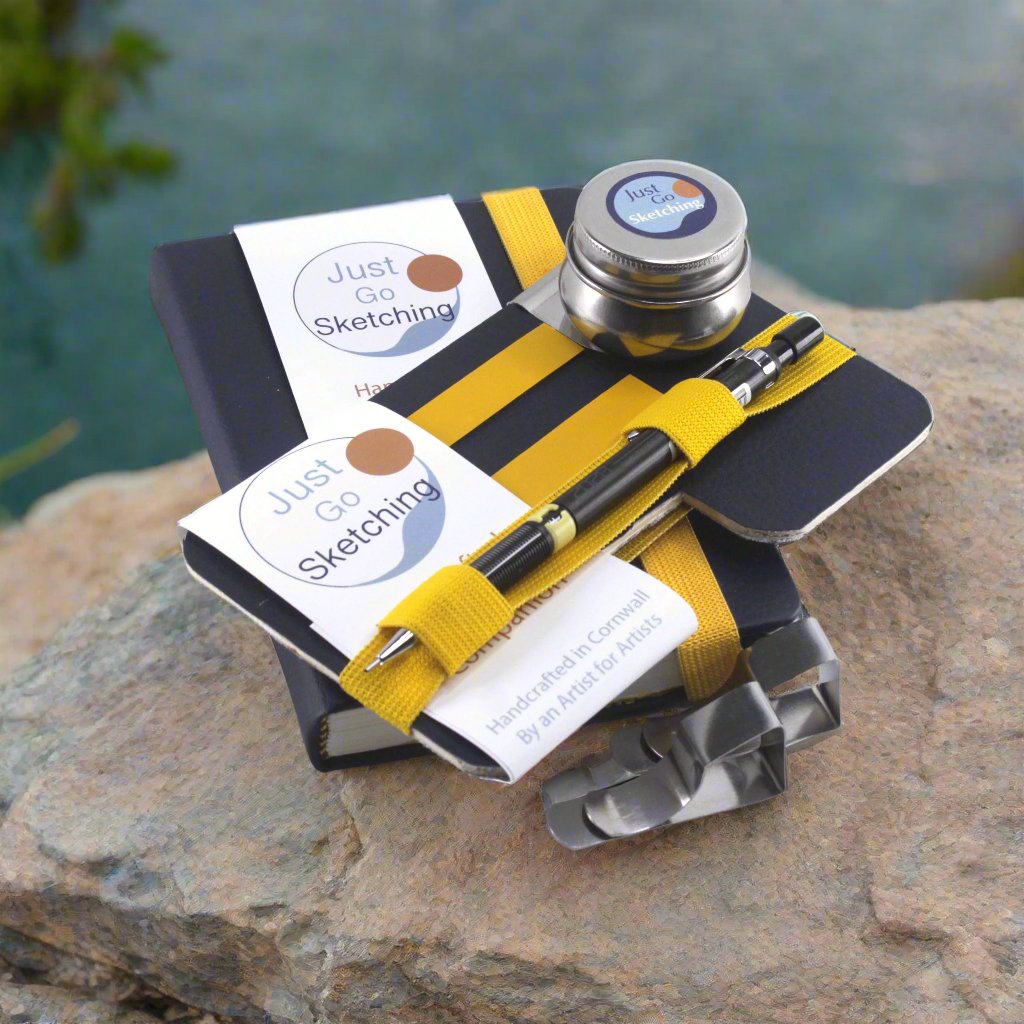 *A6 JustGoSketching Kit (No Paints) – 40 Pages + Sketching Companion Board (6×4 in)