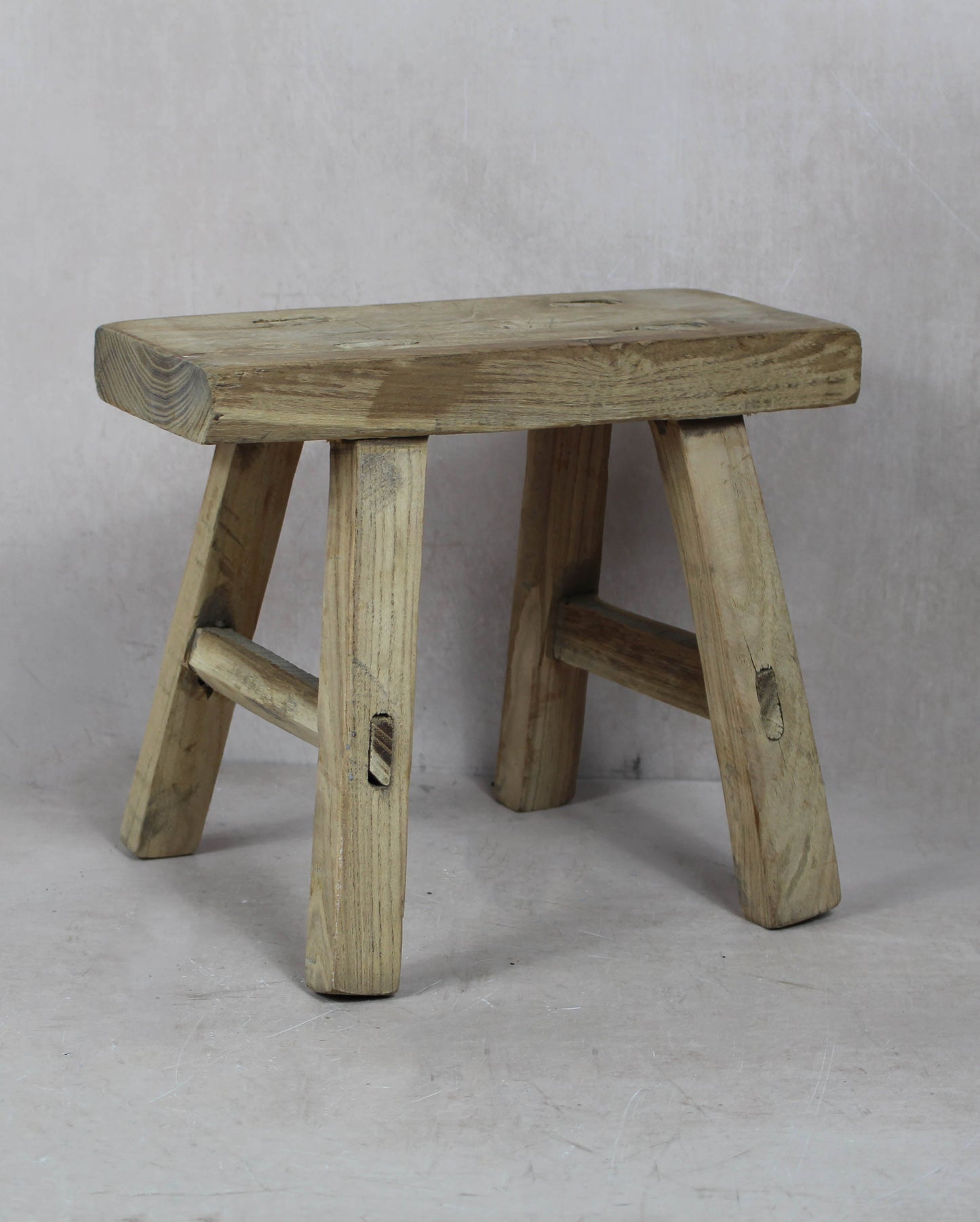 Vintage Rustic Stool Small - Elm wood - 39