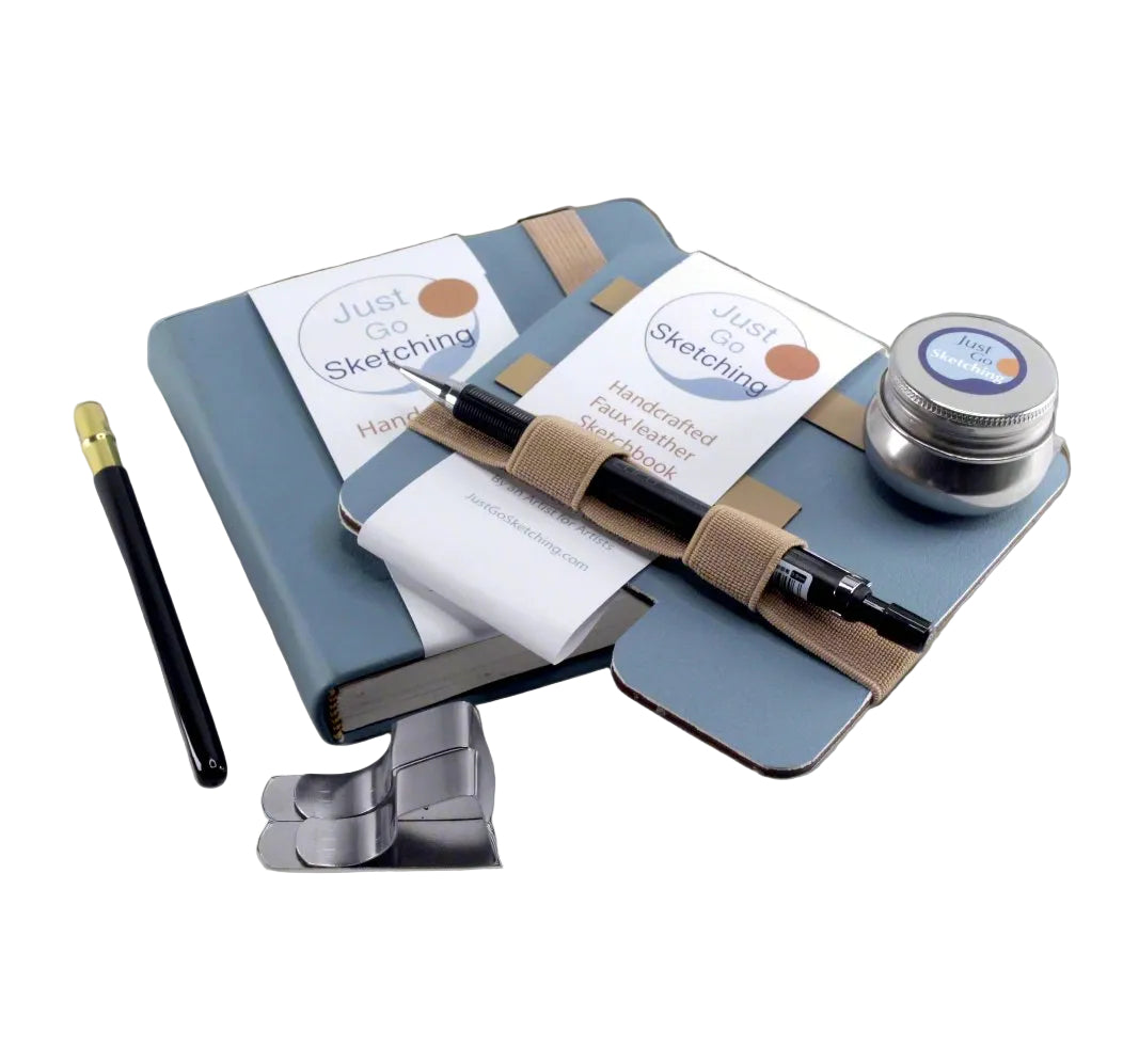 *5×5 JustGoSketching Kit (No Paints) – 40 Pages + Sketching Companion Board (Square Kit)