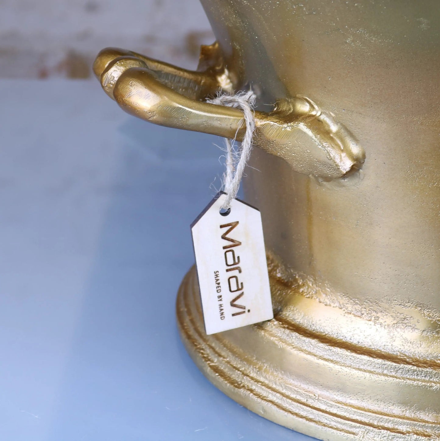 Moyar Champagne Bucket Large Ice Bath Distressed Gold