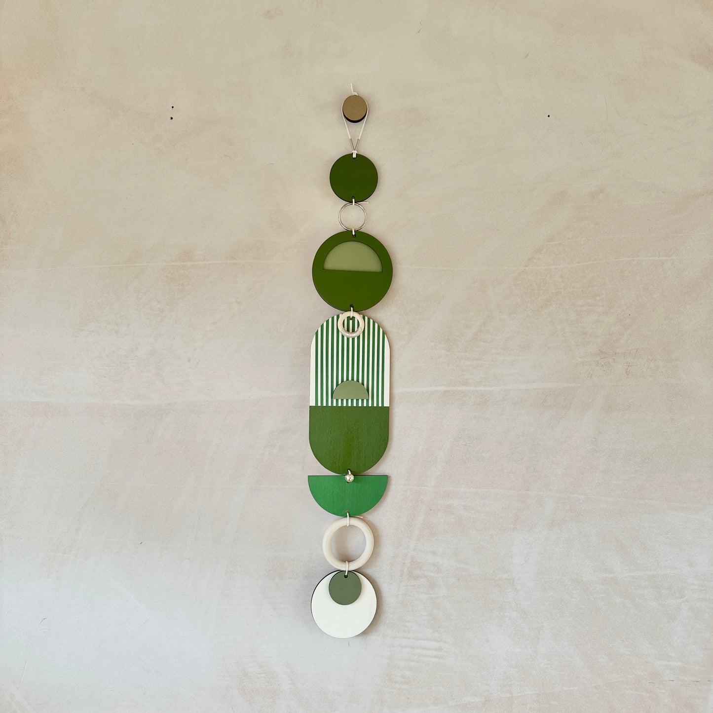 Green Wall Hangings - Geometric Wall Art - Luxury Wall Decor - Mid-Century Home Decor - Slim Long Wall Tapestry