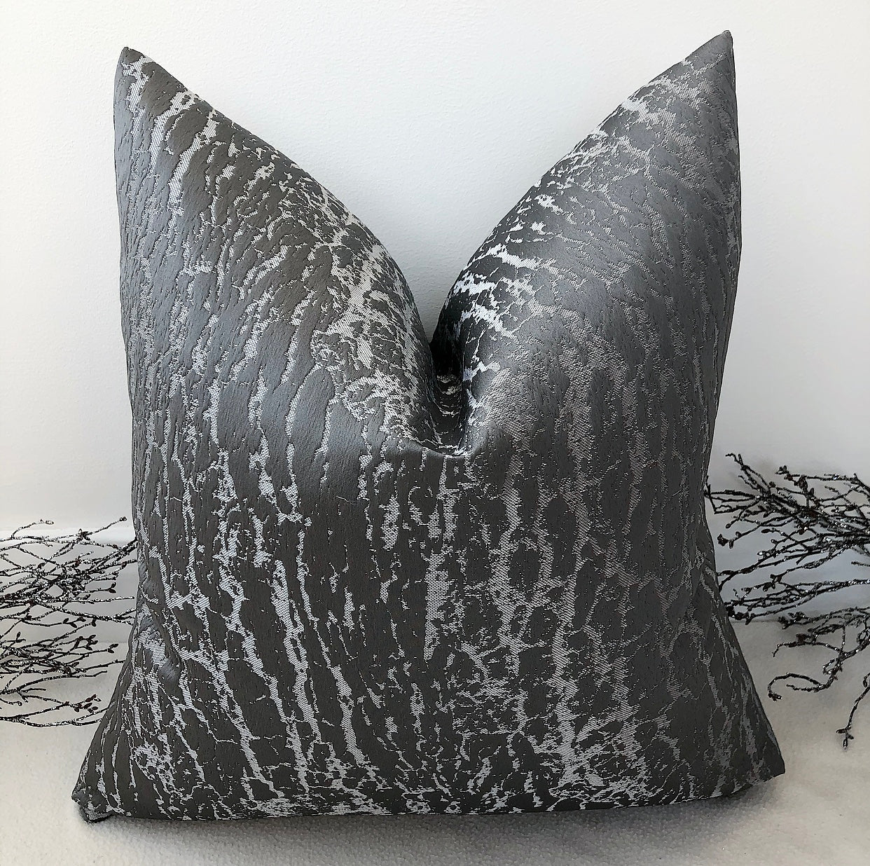 The Couture Cushion - The Tuleste Charcoal - Style No. 8