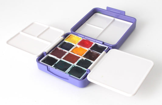*12 Half-Pan Travel Palette Box (Magnetic Compatible) – JustGoSketching Companion Add-On
