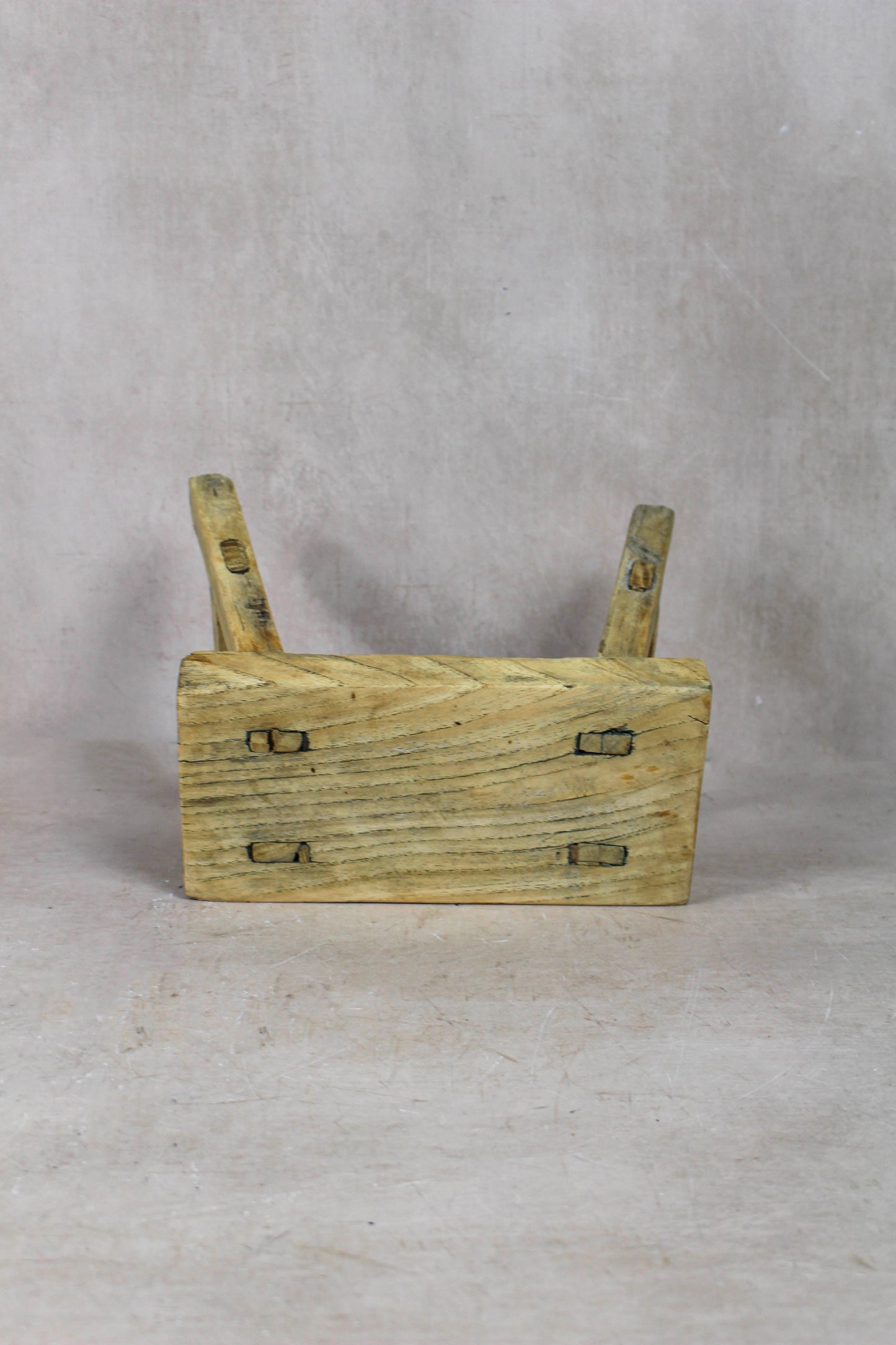 Vintage Rustic Stool Small - Elm wood - 45