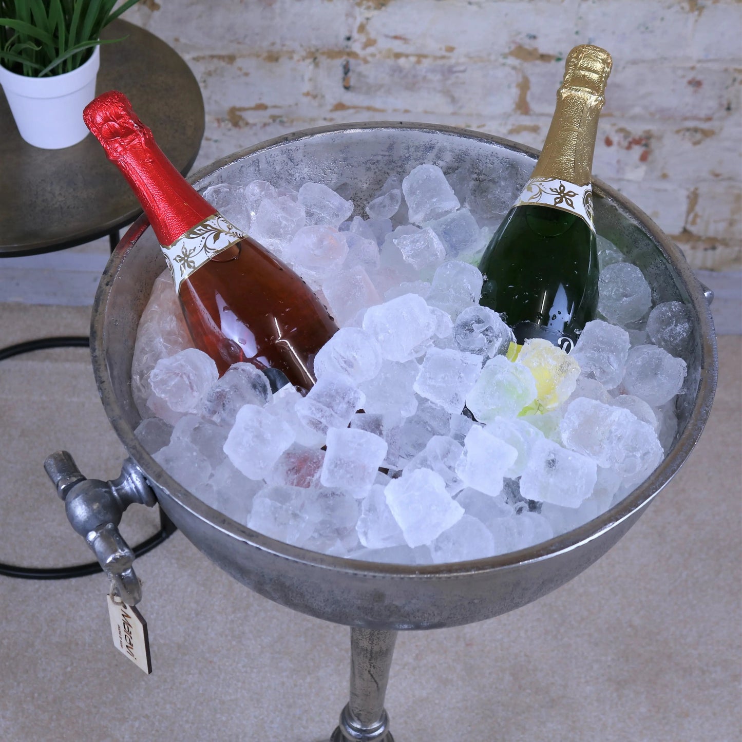 Tumbani Floor Standing Champagne Ice Bucket Tub