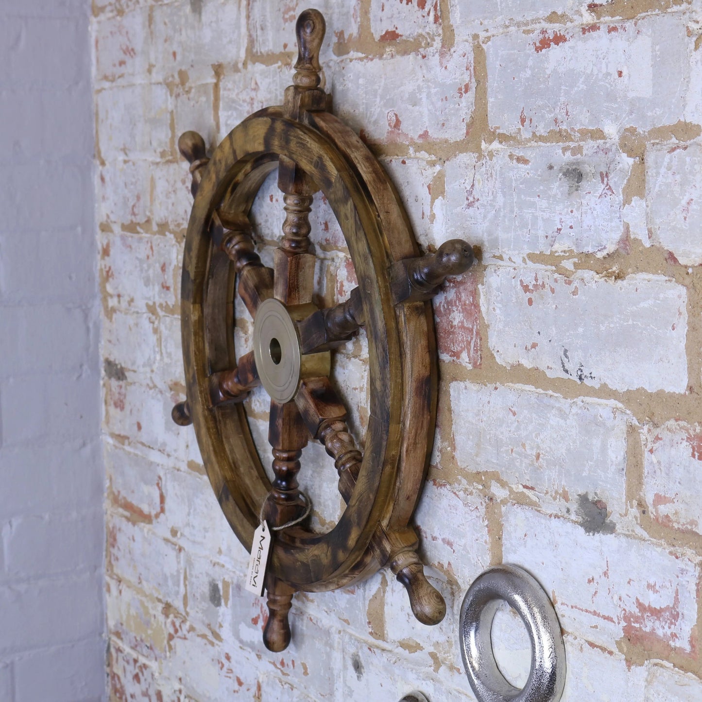 Naav Wooden Ships Wheel Natural Colour