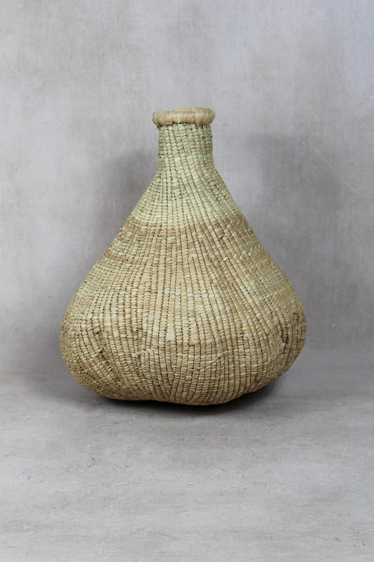 Garlic Gourd woven basket - Zimbabwe - 18.5