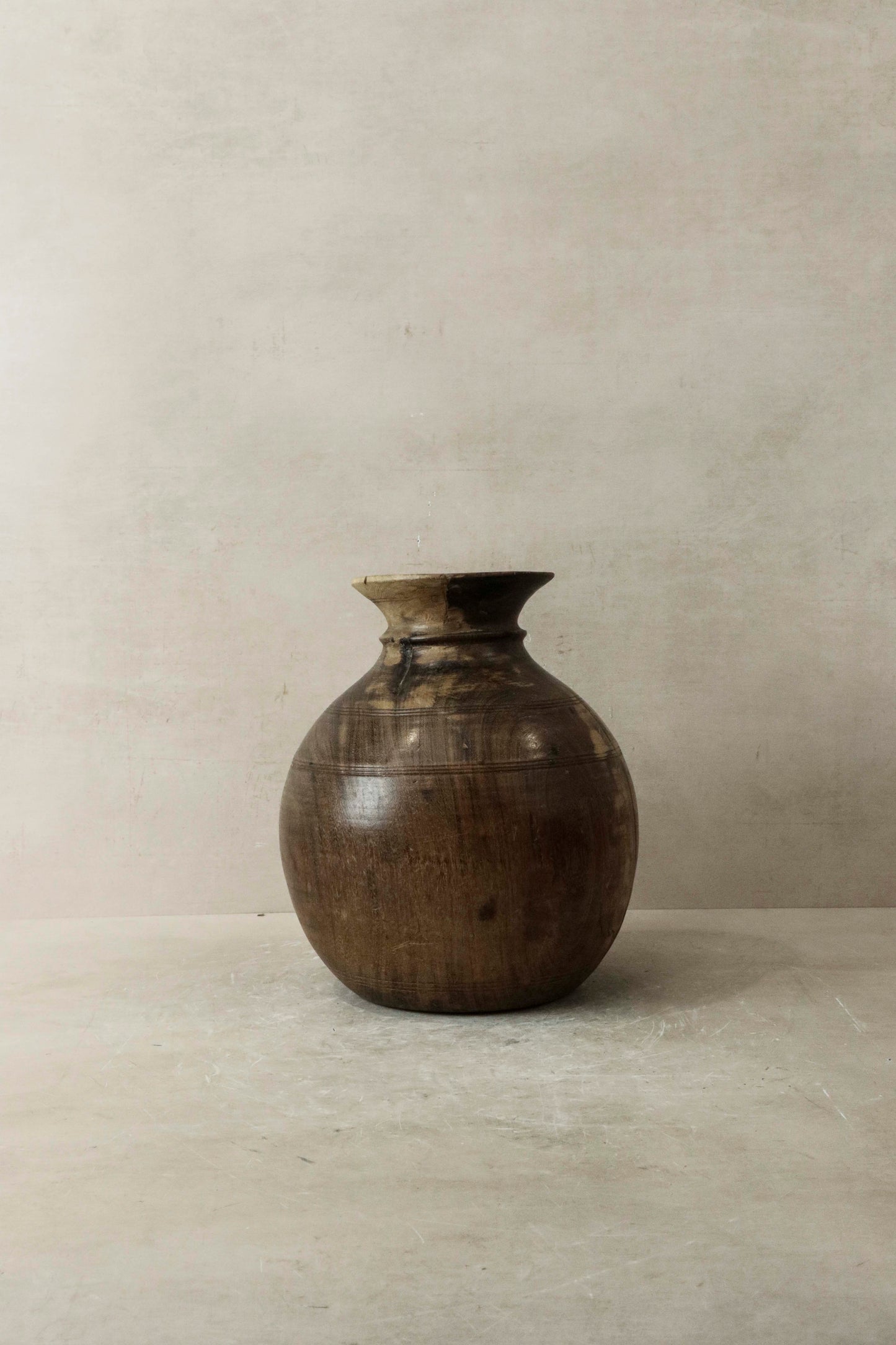 Vintage Teak Vase - 57.5