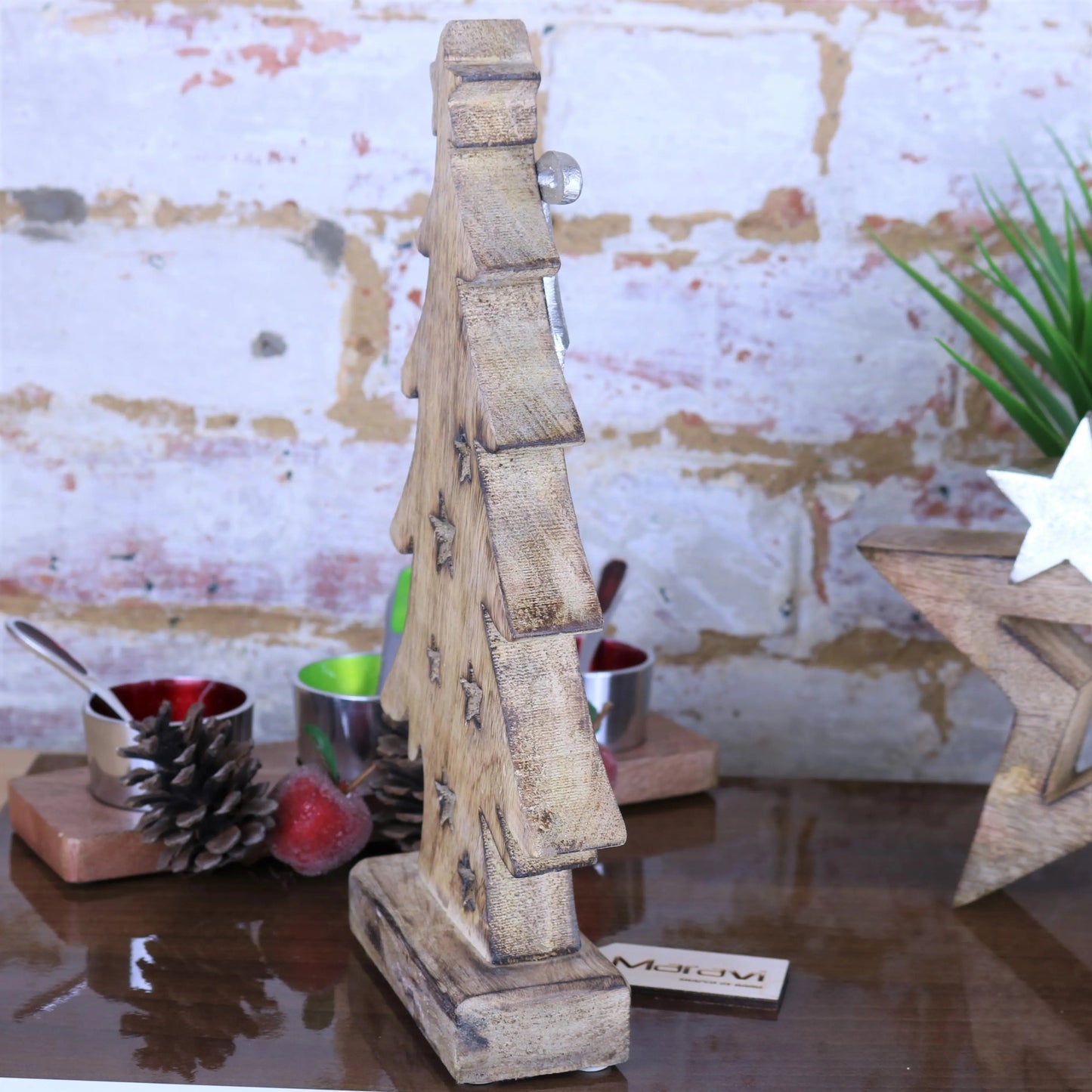 Lovell 29cm Wooden Christmas Tree Ornament