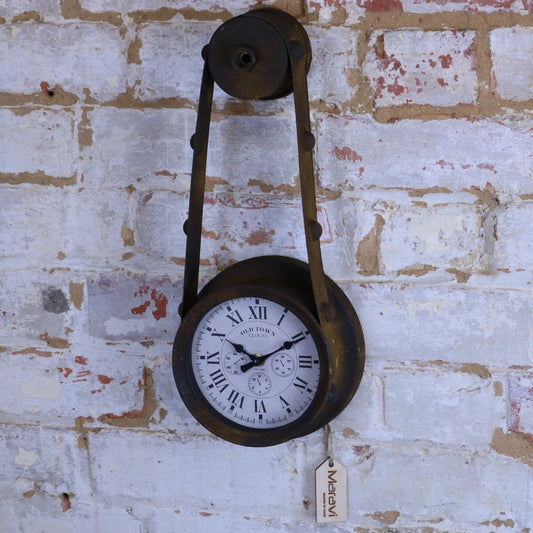 Sirtaul Pulley Style Industrial Wall Clock