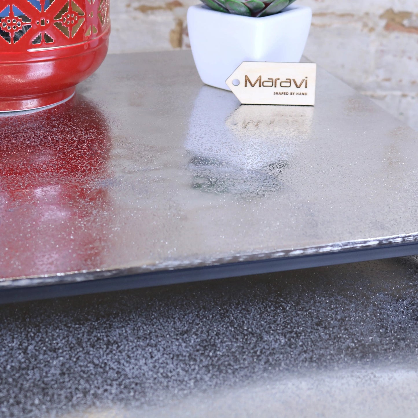 Karari Square Nest of Tables Distressed Metal