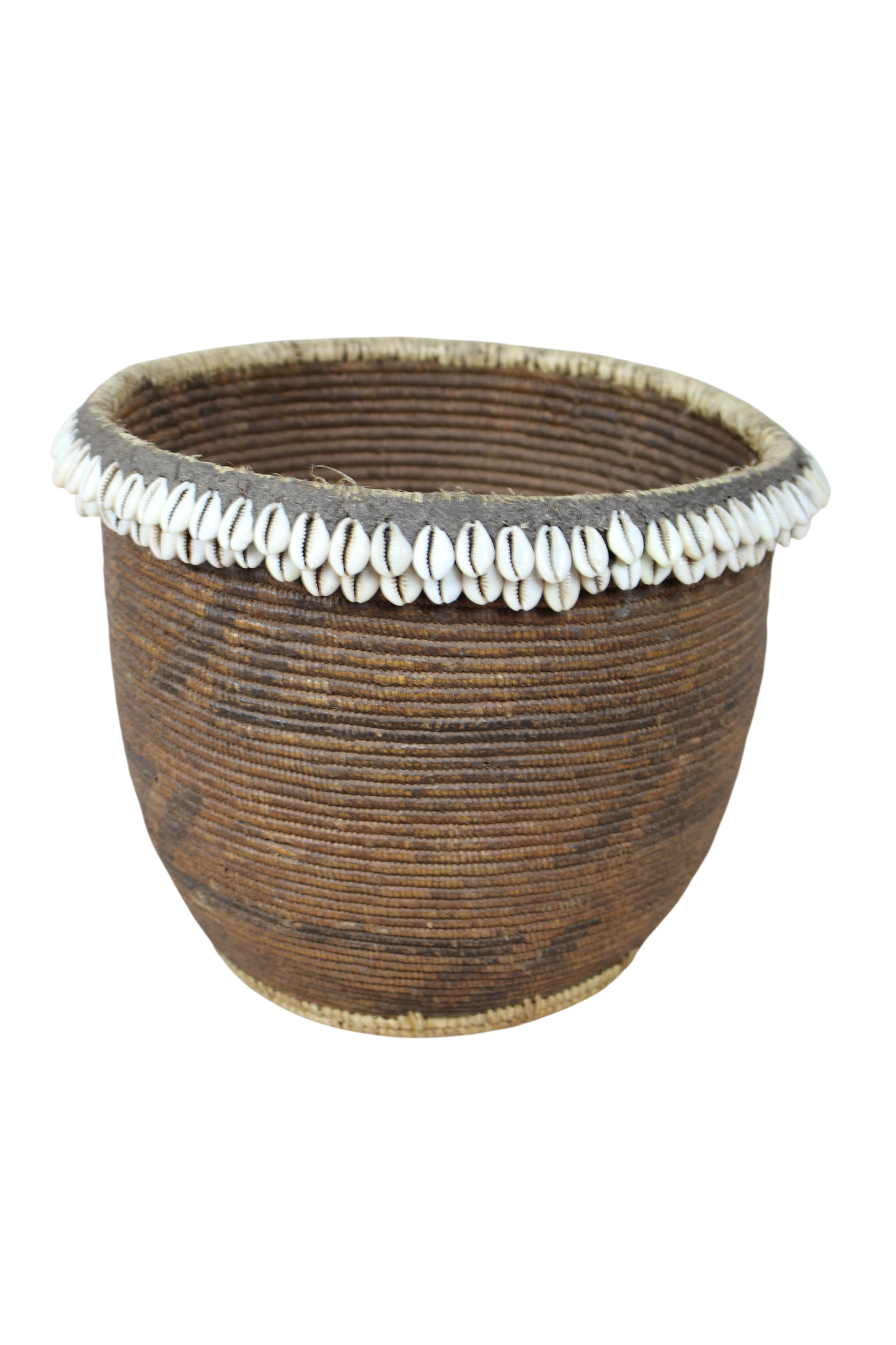 Vintage Tutsi Basket - Rwanda - with Cowrie shells - 106.13