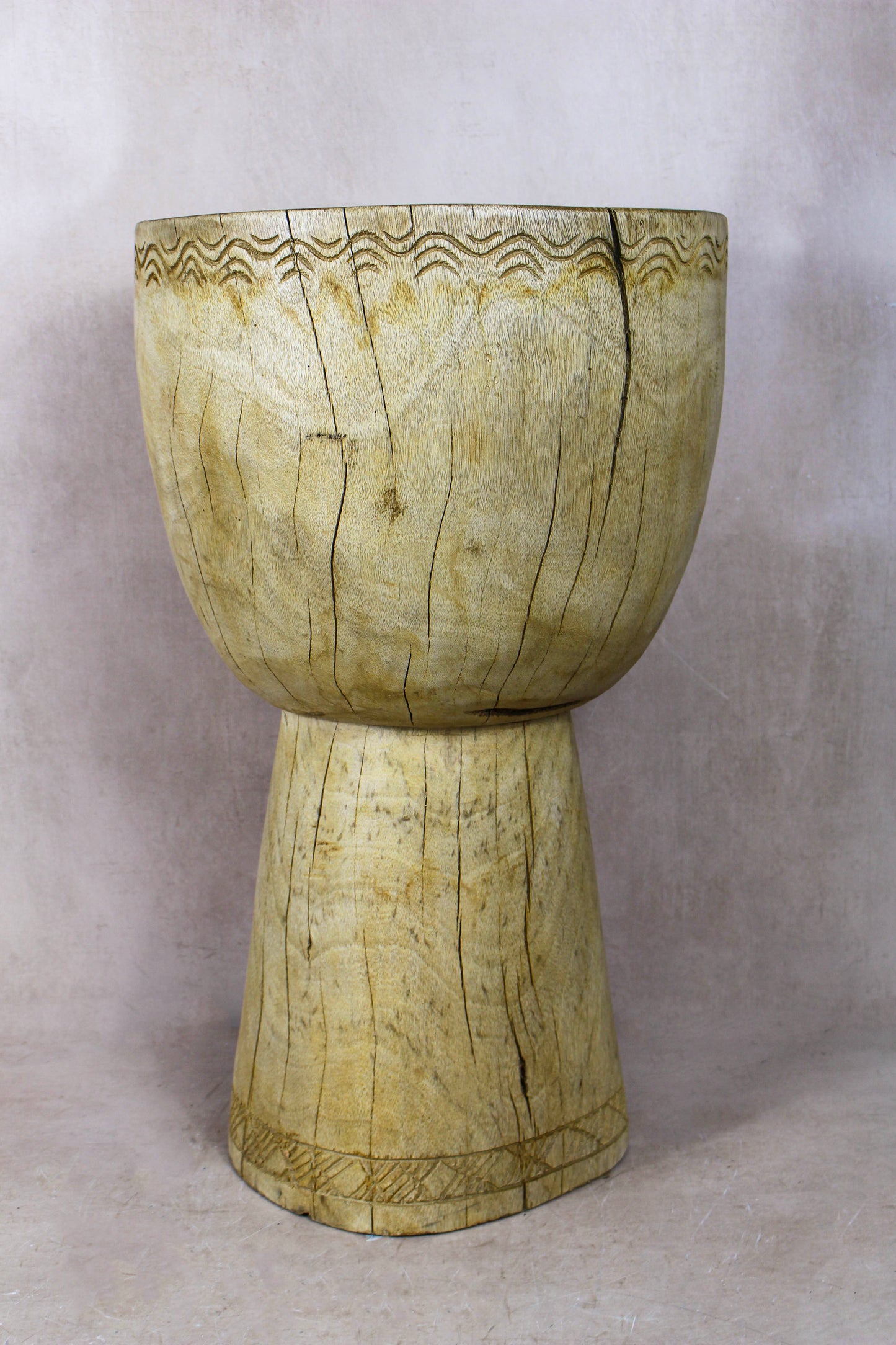 Tapered Wood Side Table - Cameroon - 93.8