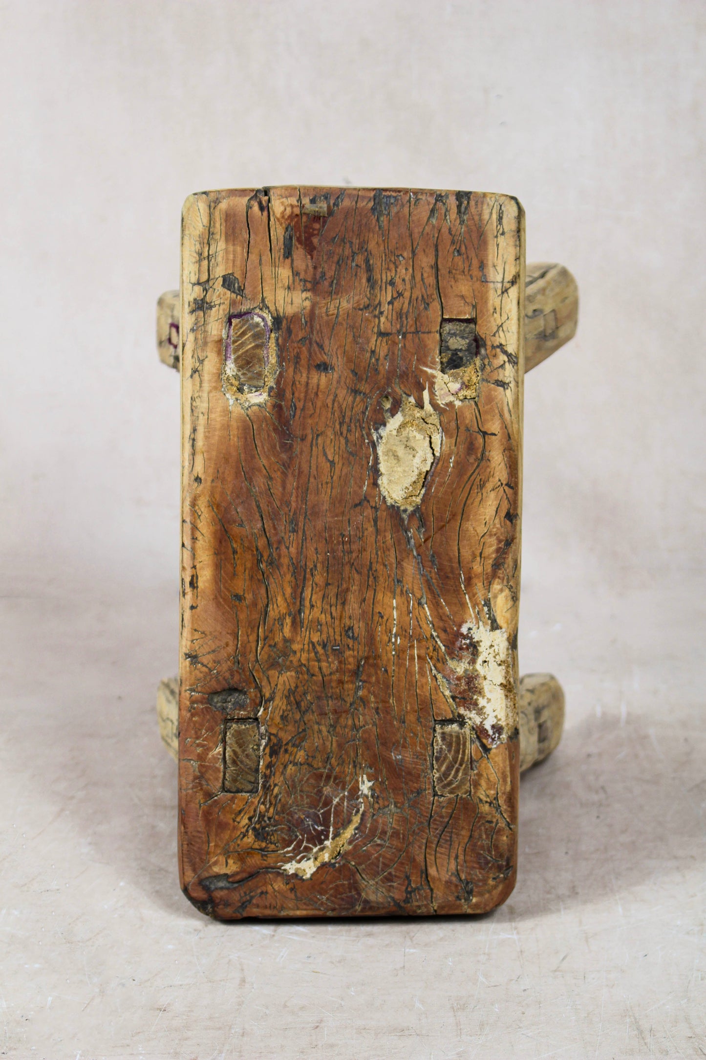 Vintage Rustic Stool Small - Elm wood - 50