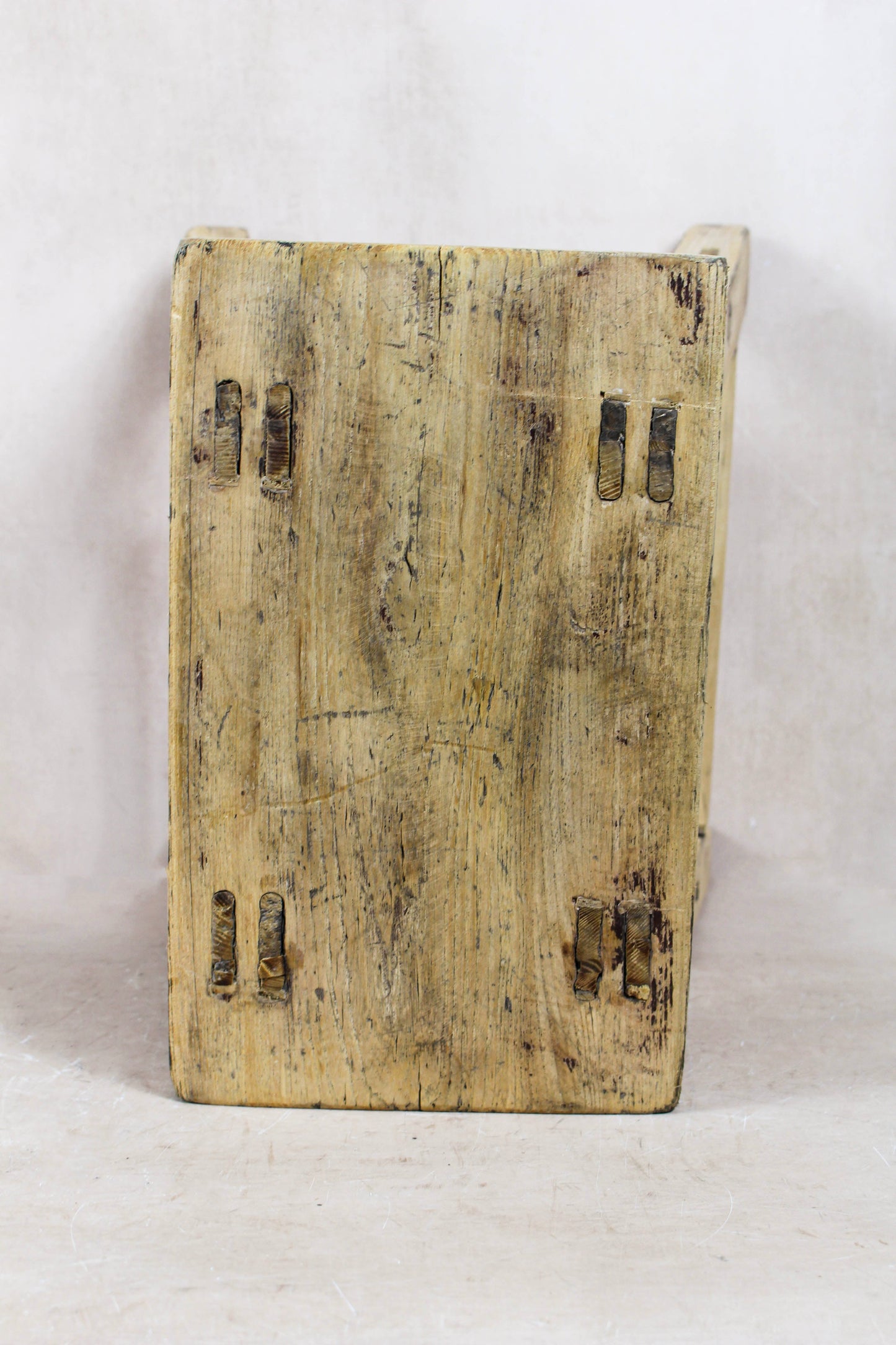 Vintage Rustic Elm Wood Stool - Medium - No 78