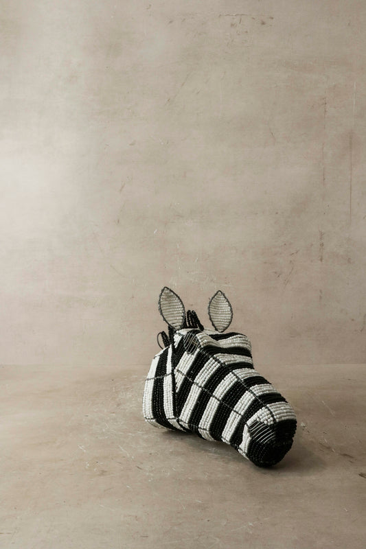 Zebra Beaded wall sculpture - Z1