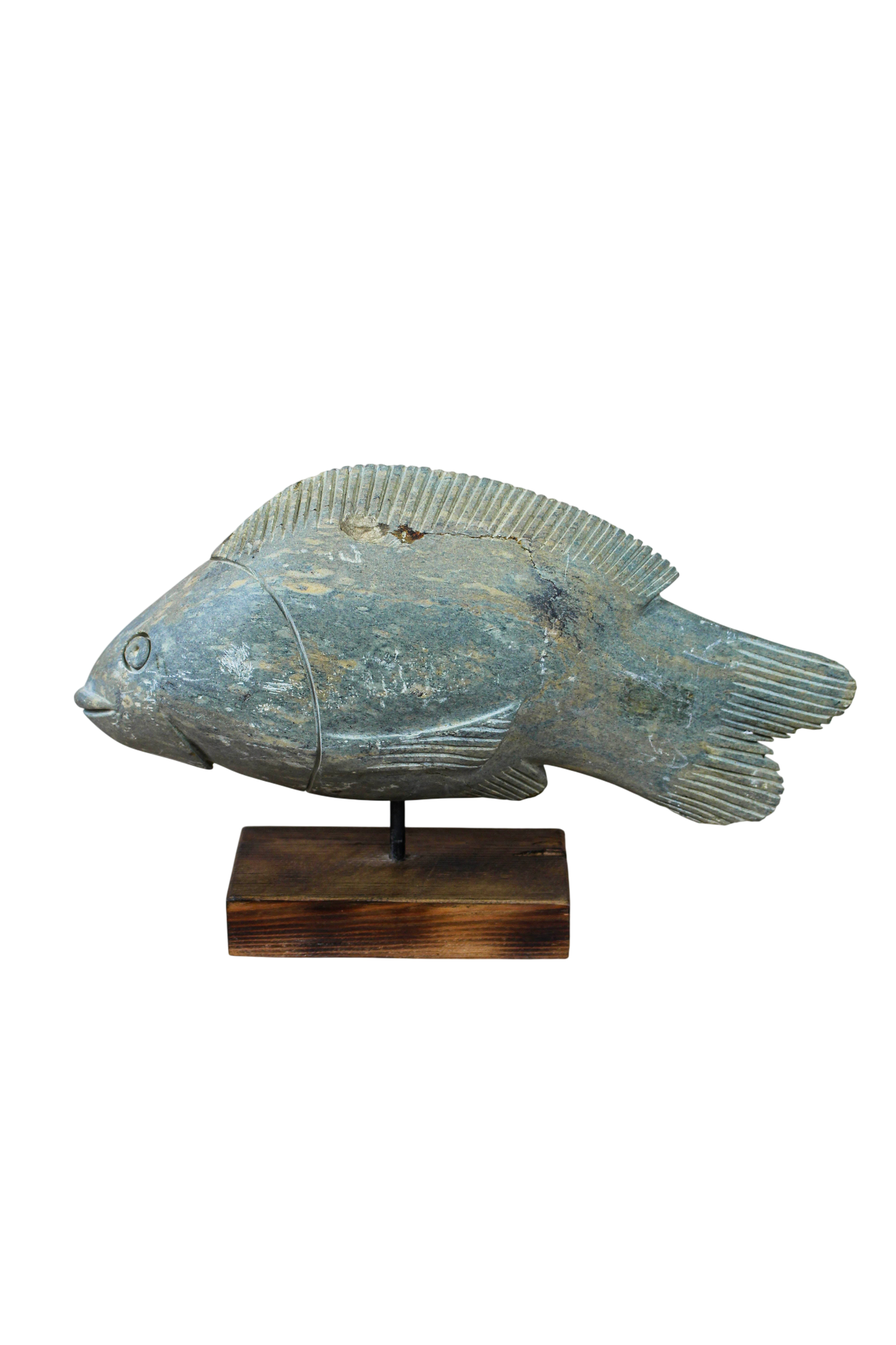 Stone Fish Sculpture - Zimbabwe - 159.6