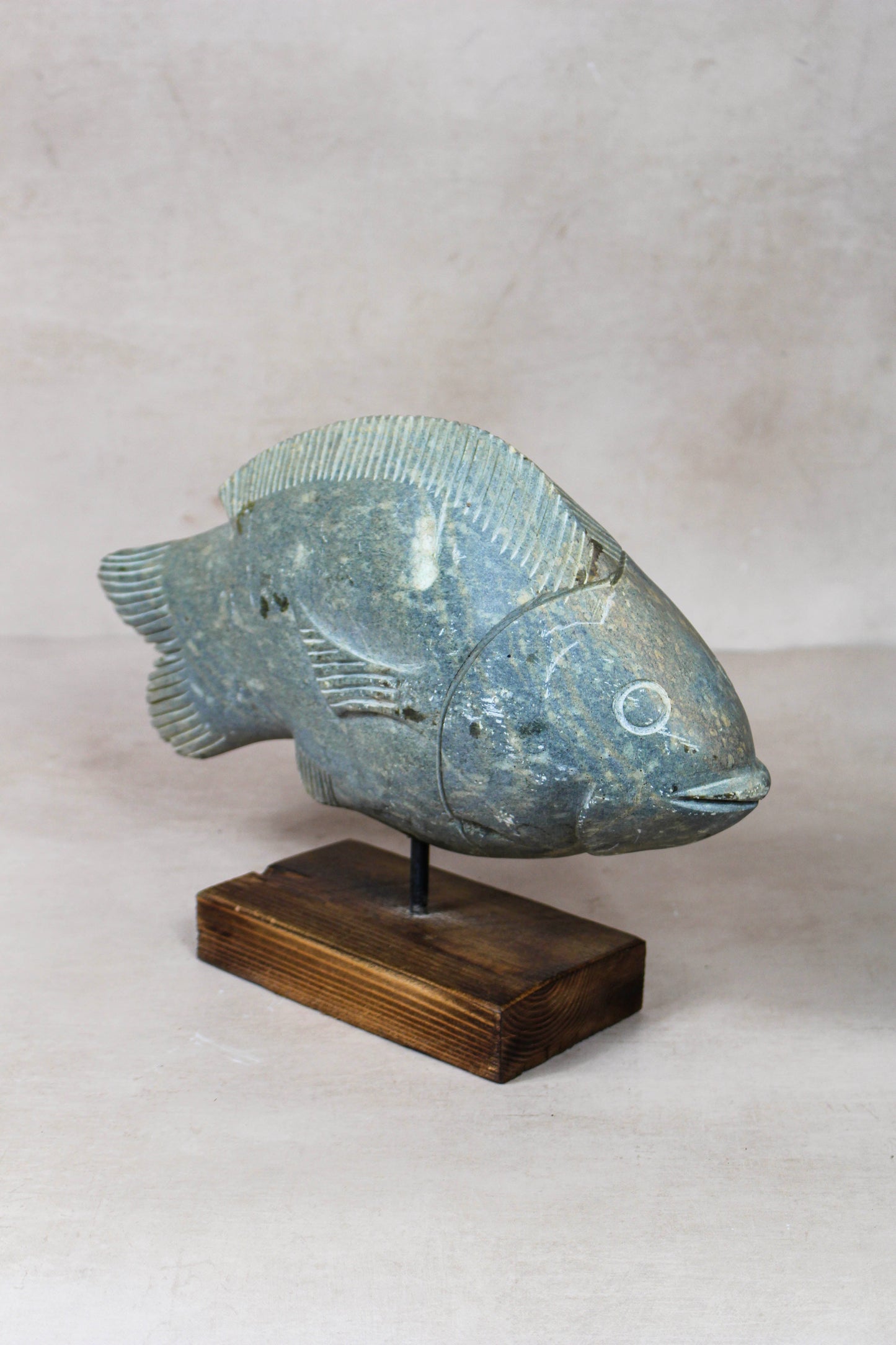 Stone Fish Sculpture - Zimbabwe - 159.6