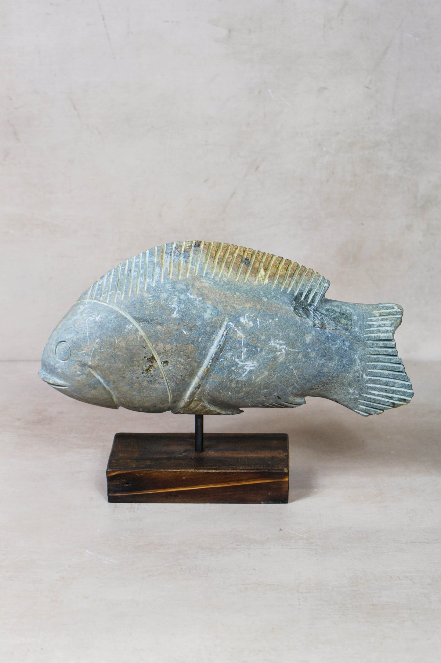 Stone Fish Sculpture - Zimbabwe - 159.7