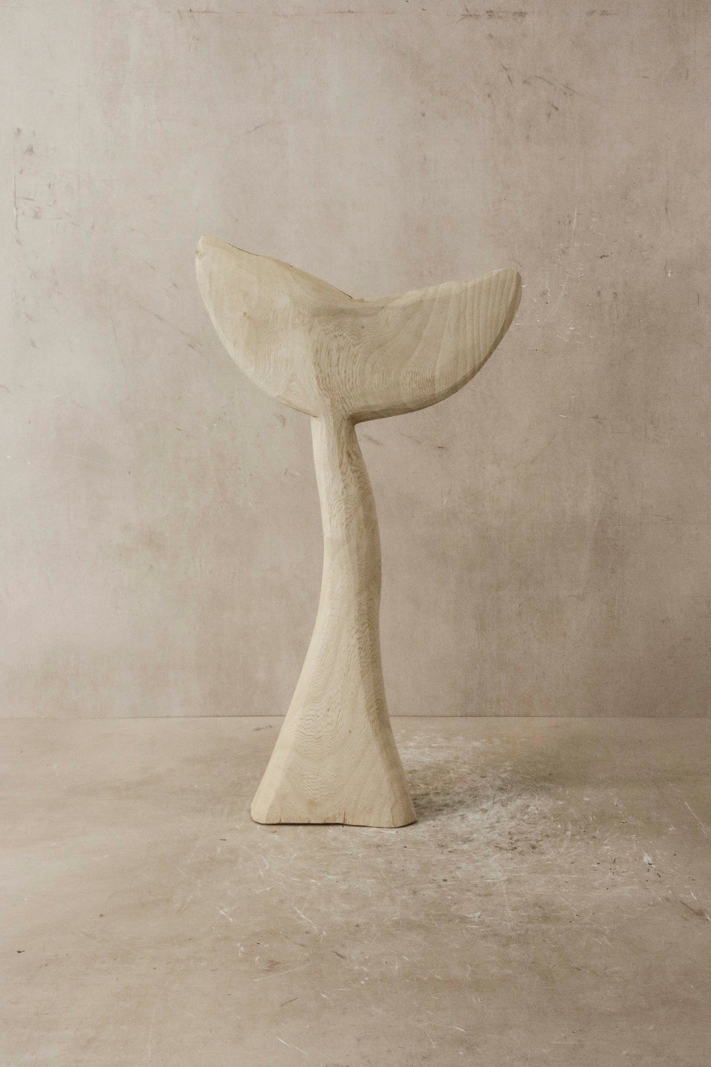 Wooden Hand carved Whale Fin - 39.1