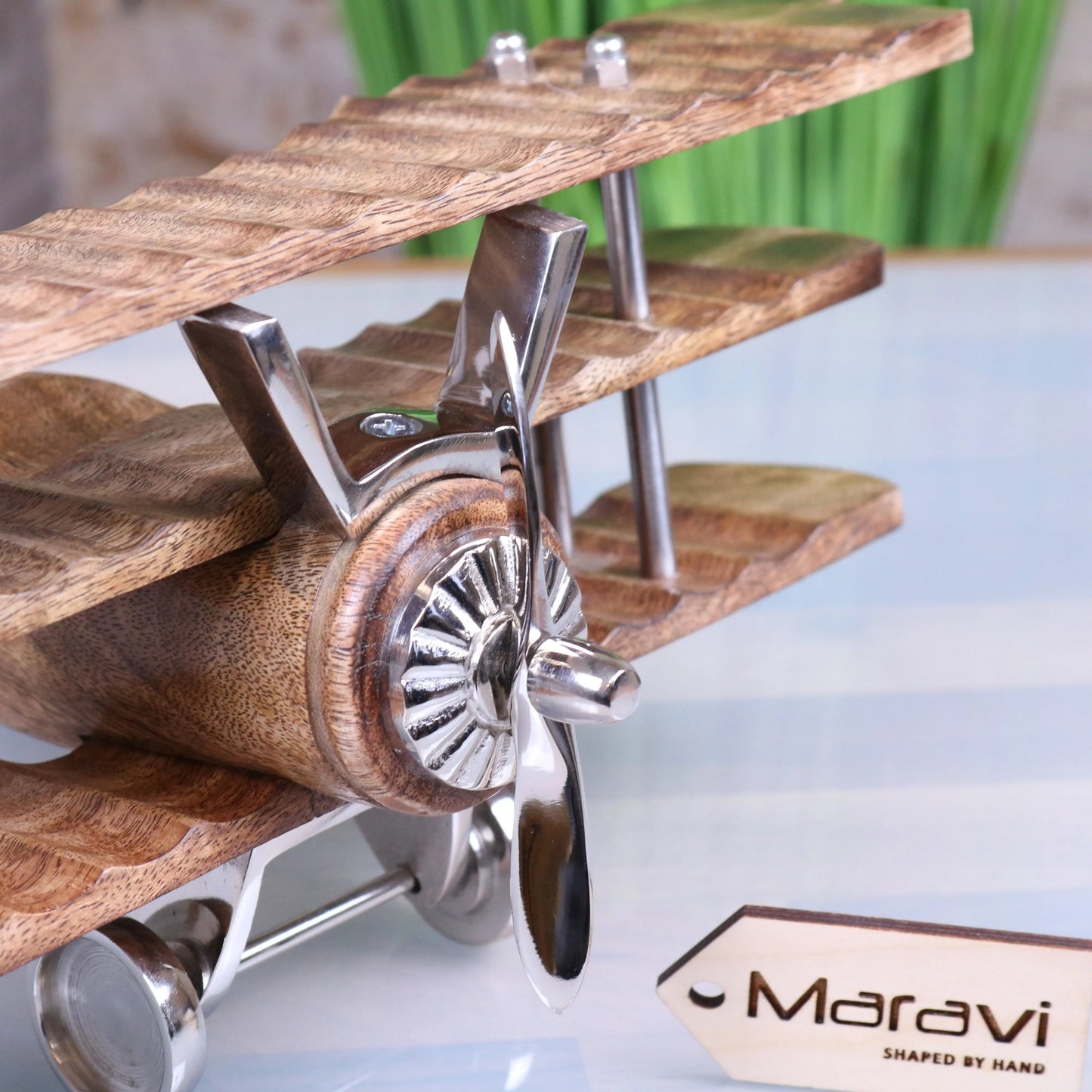 Narpala Wooden Airplane Model 33cm