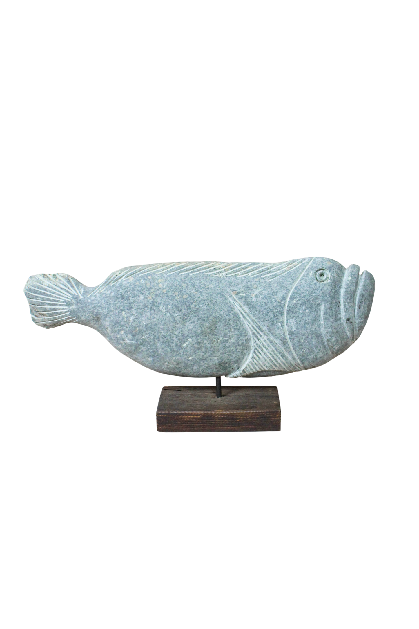 Stone Fish Sculpture - Zimbabwe - 159.9
