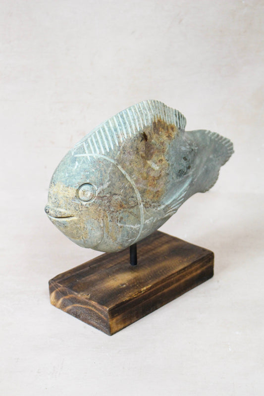Stone Fish Sculpture - Zimbabwe - 159.12
