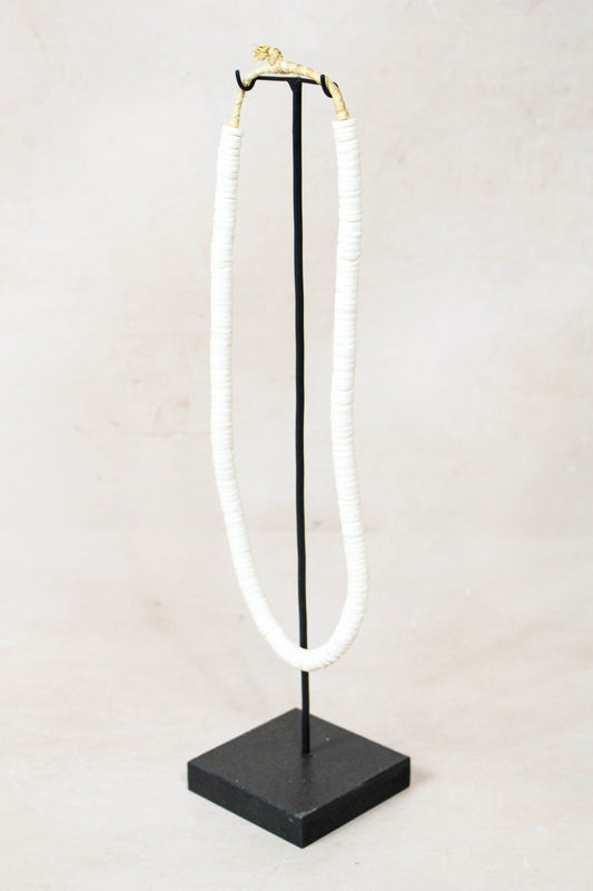 Handcrafted Ostrich Eggshell Heishi Necklace - 217.1