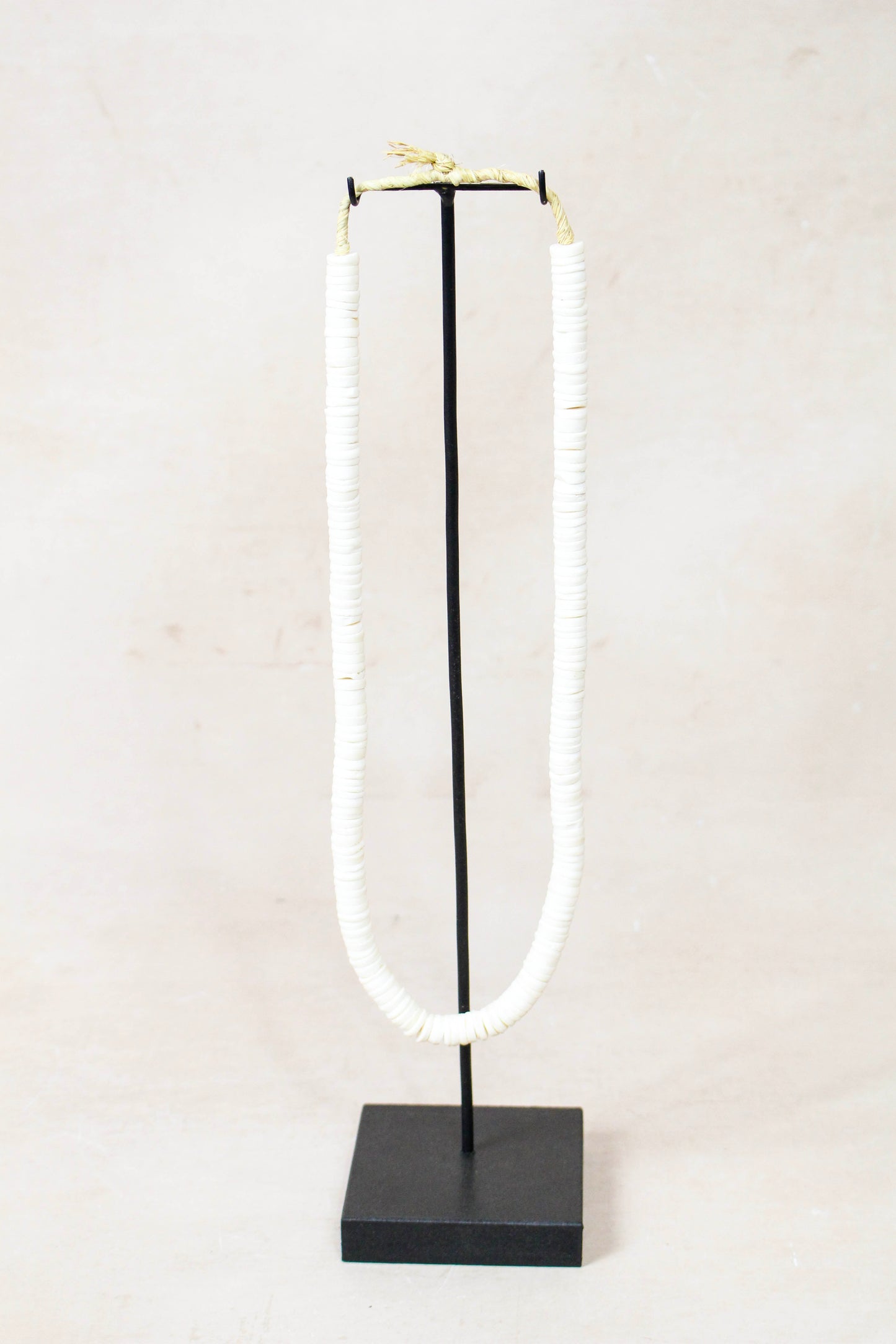 Handcrafted Ostrich Eggshell Heishi Necklace - 217.3