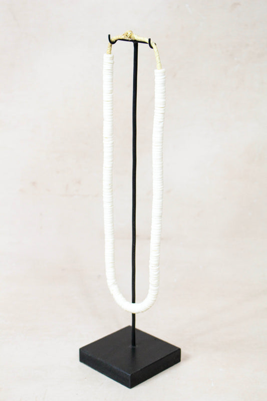 Handcrafted Ostrich Eggshell Heishi Necklace - 217.4