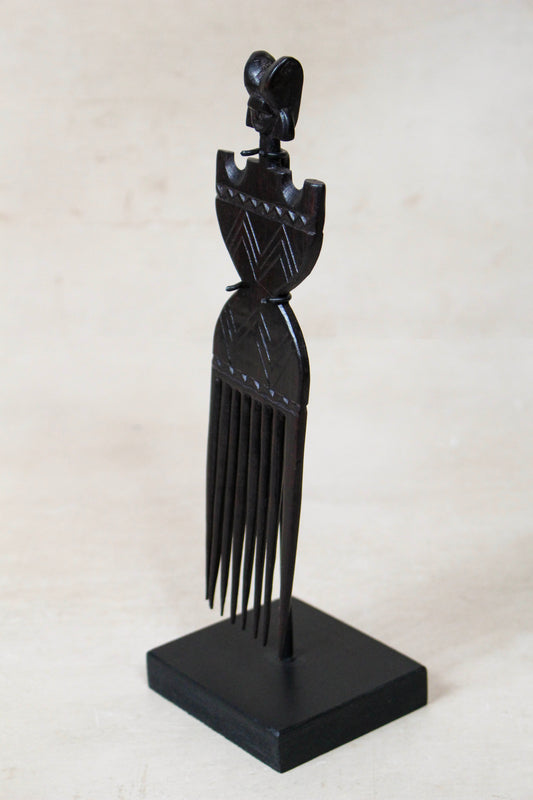 West African Carved Comb  240.1