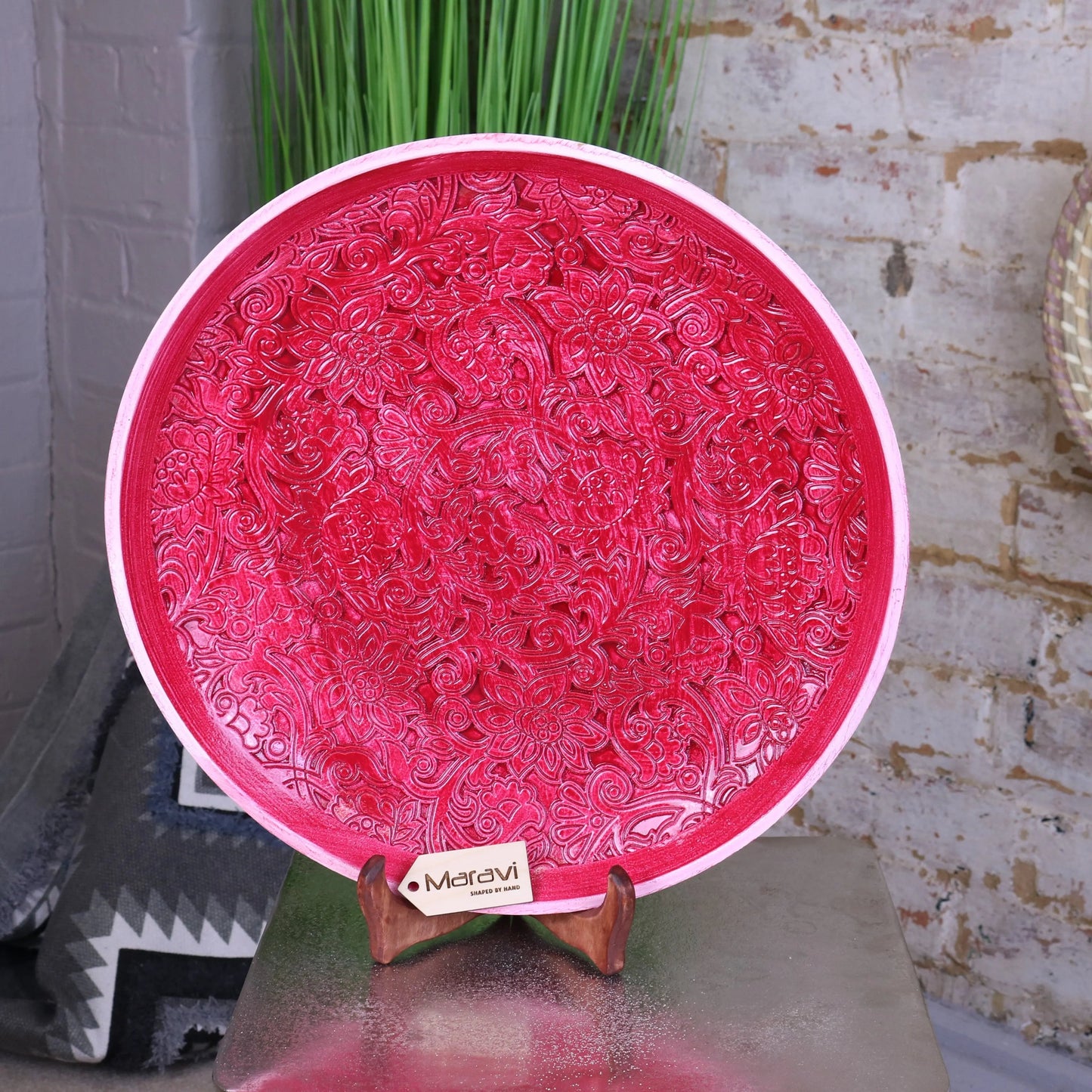 Paluru Fuchsia Pink Large Decorative Bowl