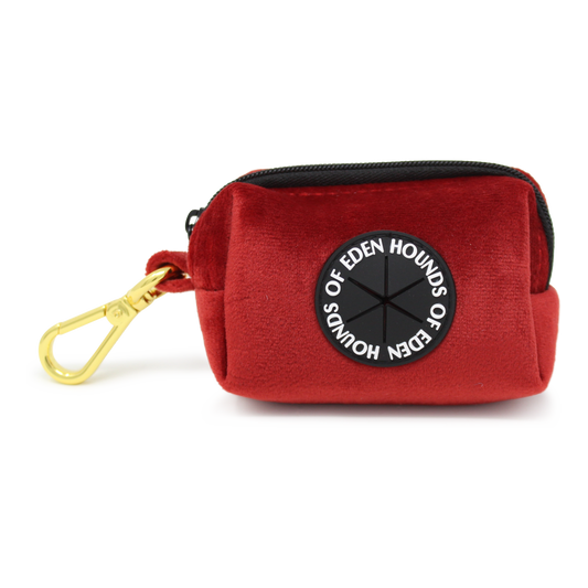 Ruby Red Velvet Poop Bag/Treat Holder