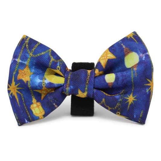 Arabian Nights - Blue and Gold Dog Bow