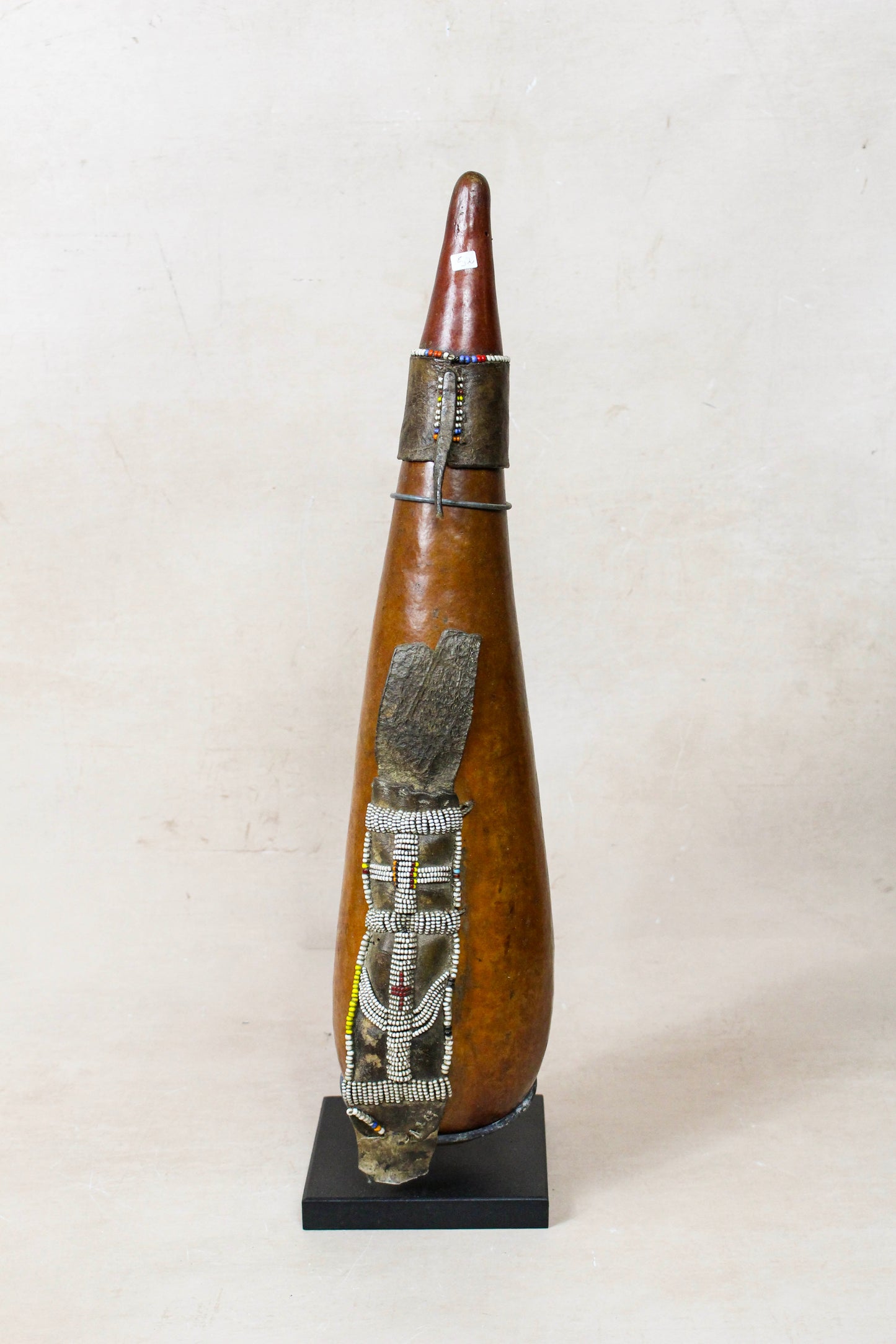 Vintage Beaded Maasai Calabash - Kenya - 52.1