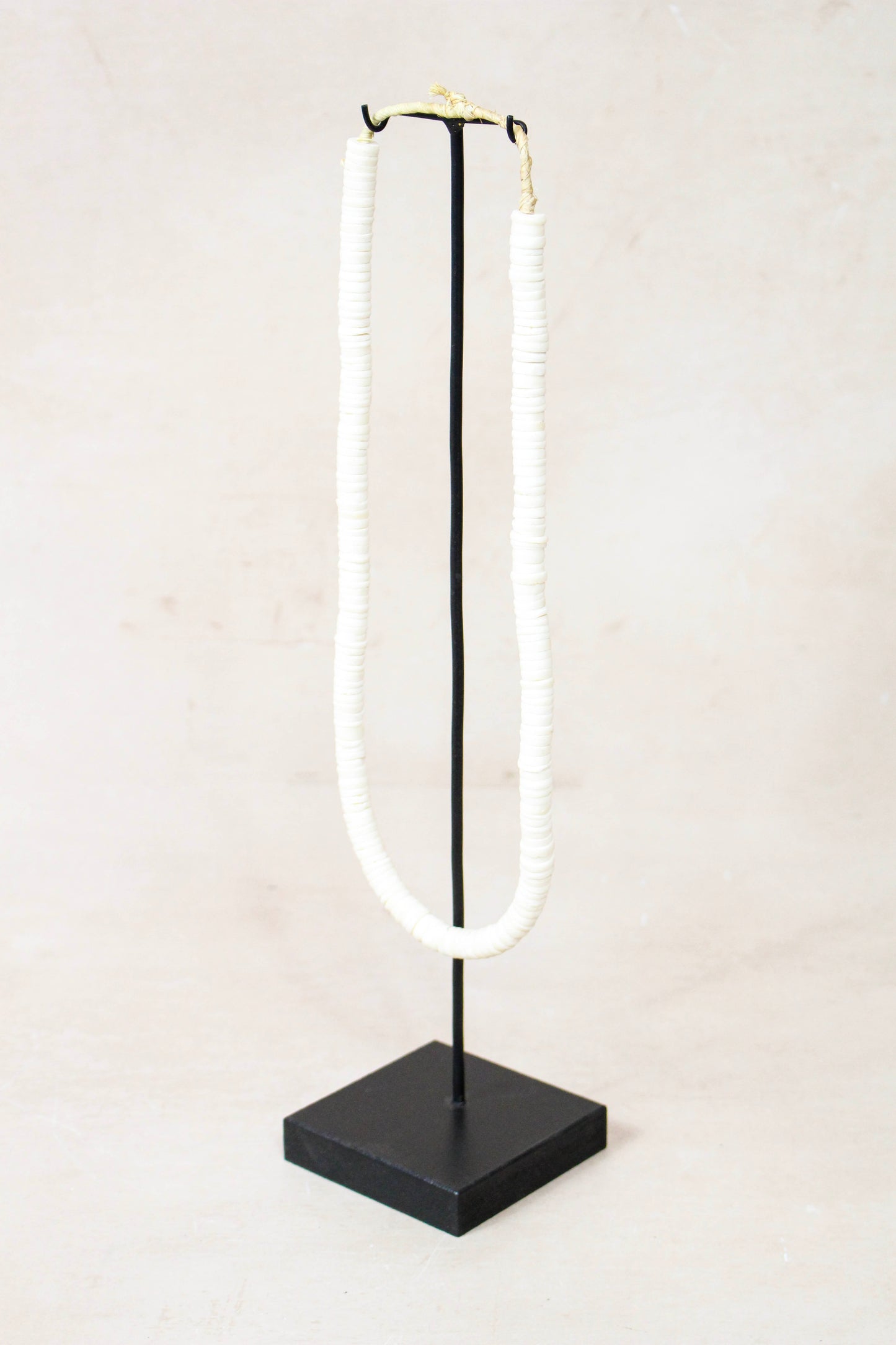 Handcrafted Ostrich Eggshell Heishi Necklace - 217.5