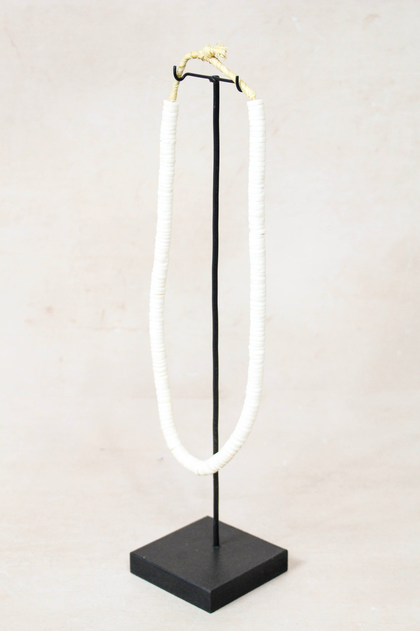 Handcrafted Ostrich Eggshell Heishi Necklace - 217.6