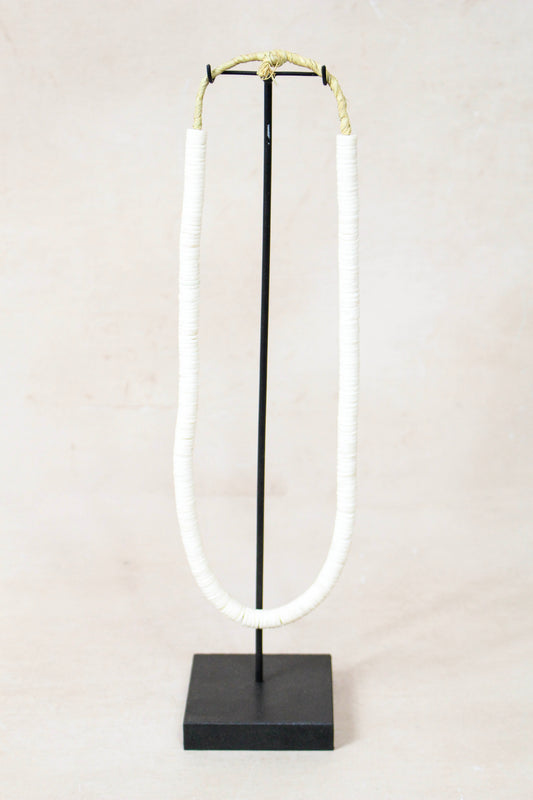 Handcrafted Ostrich Eggshell Heishi Necklace - 217.7