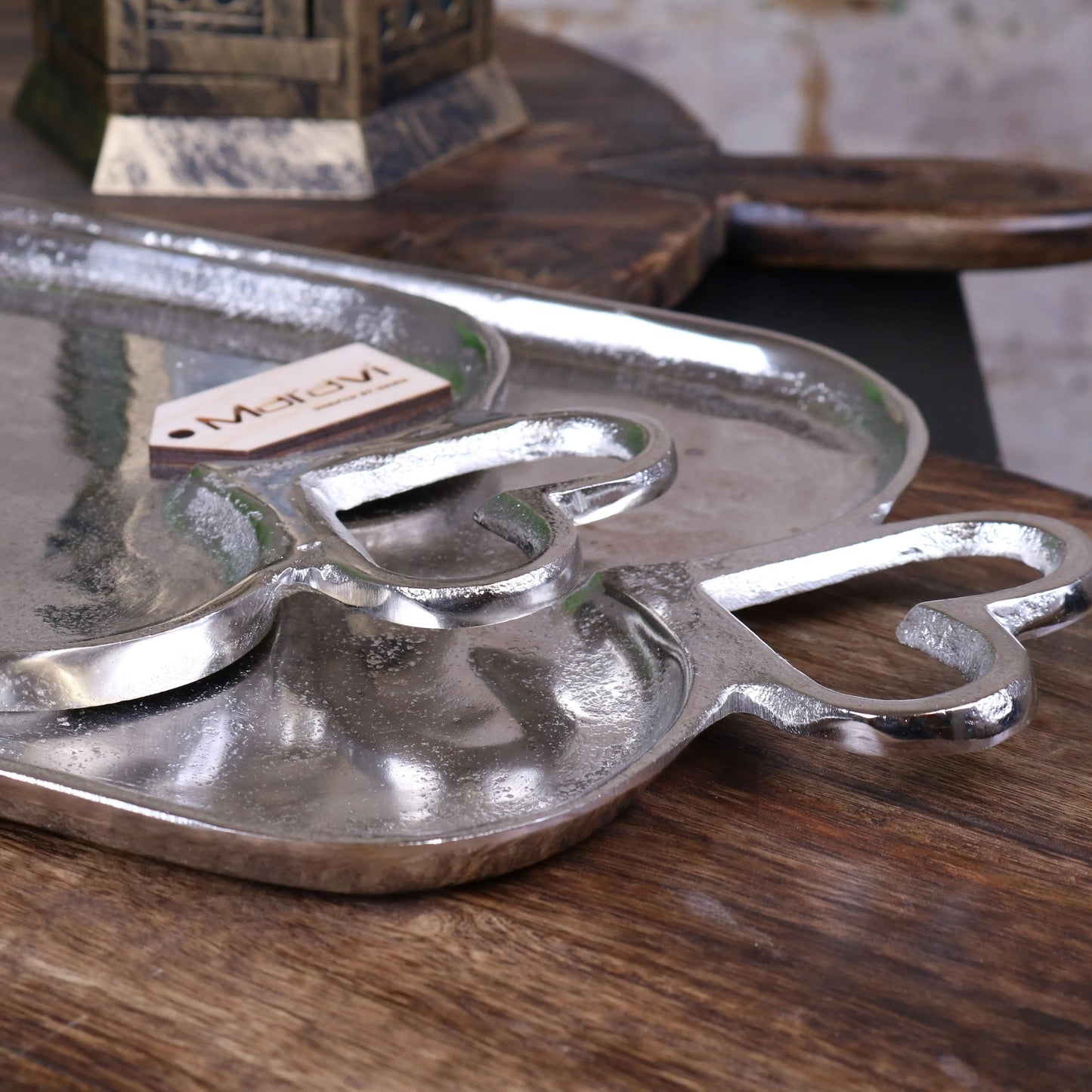 Punji Luxury Serving Trays Set Heart Handles