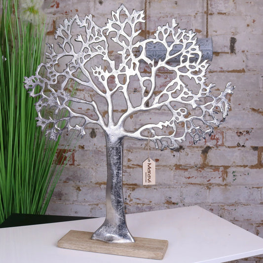 Lolam Tree Sculpture on Mango Wood Base 63cm