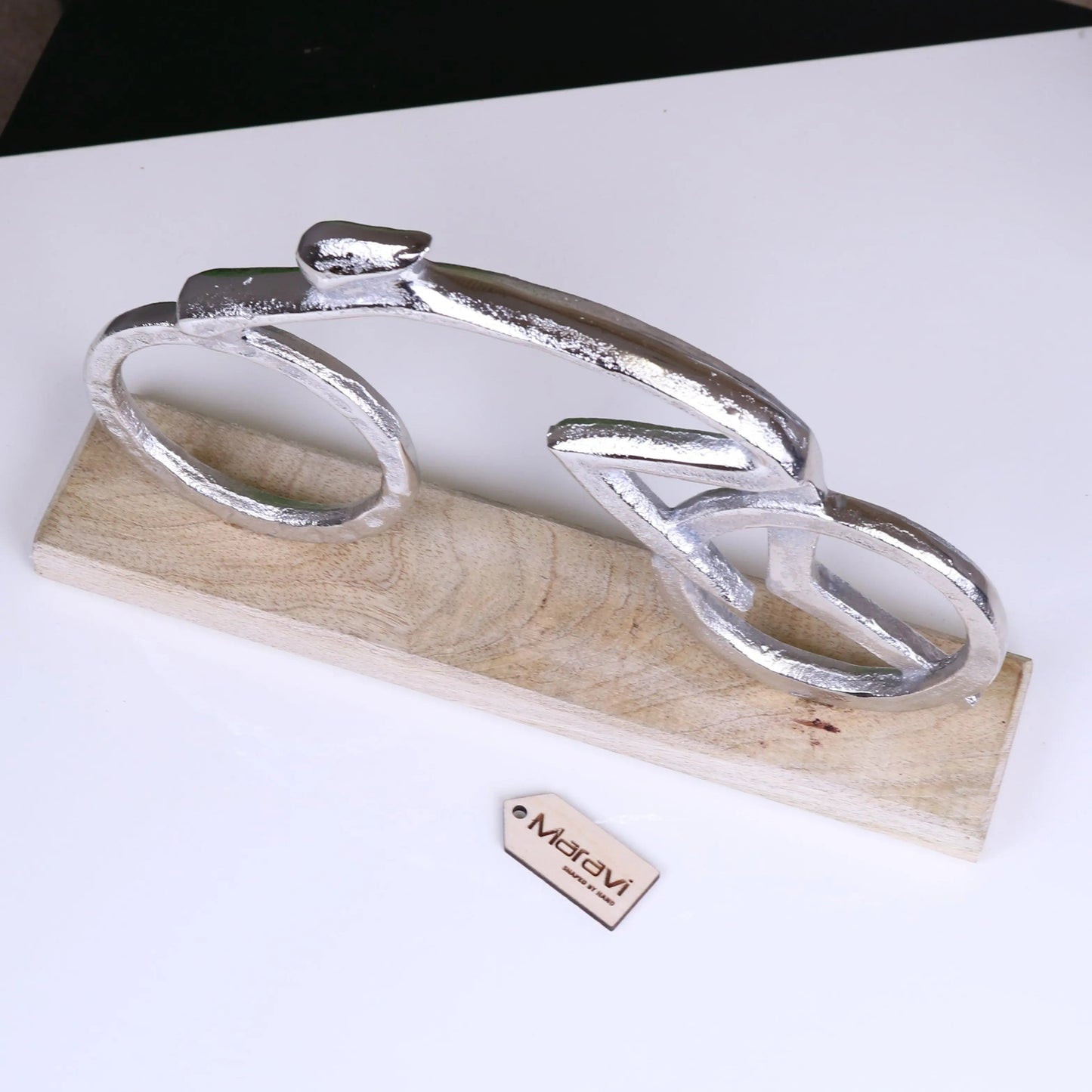 Lalpani Aluminium Cyclist Ornament 31cm