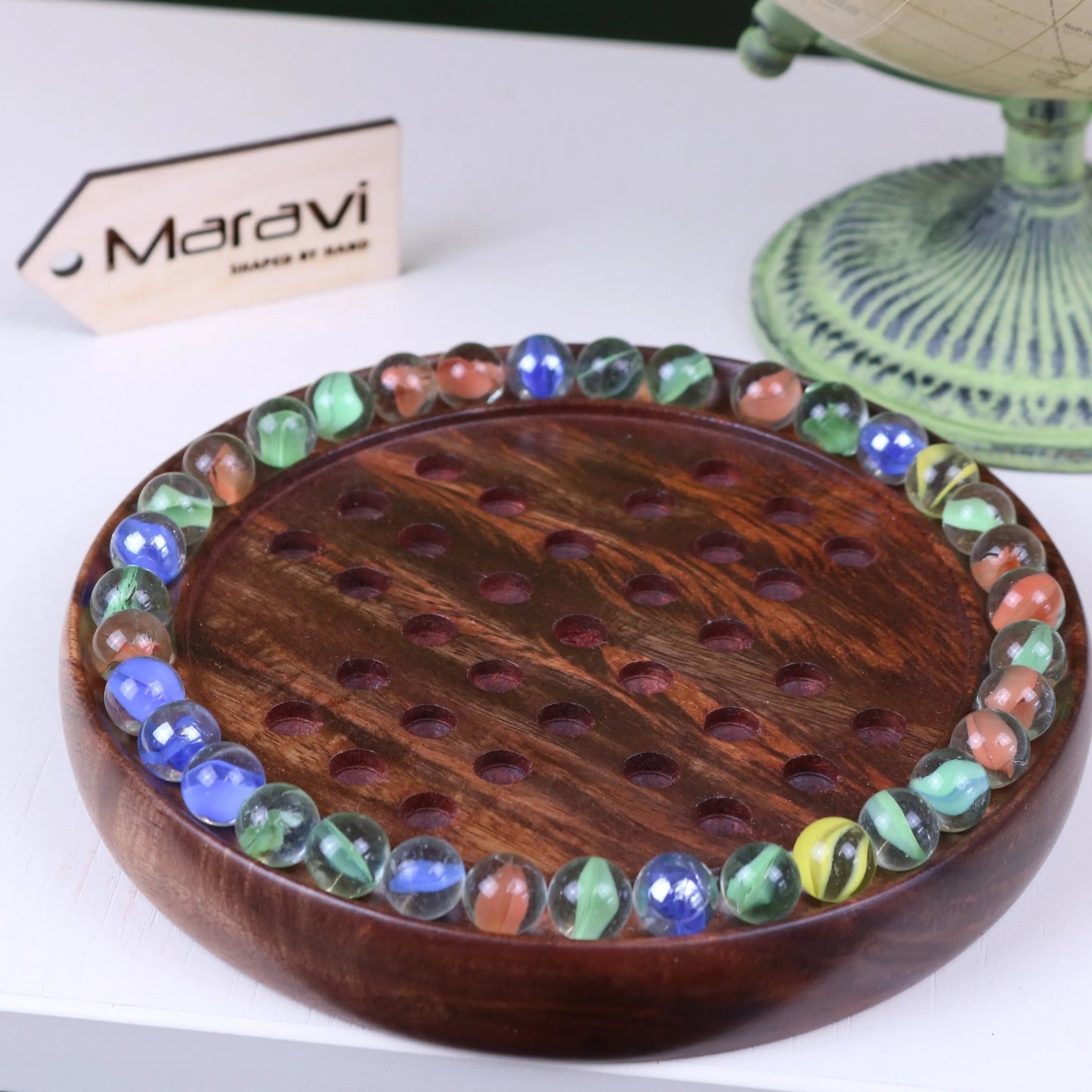 Jajur Wooden Solitaire Game