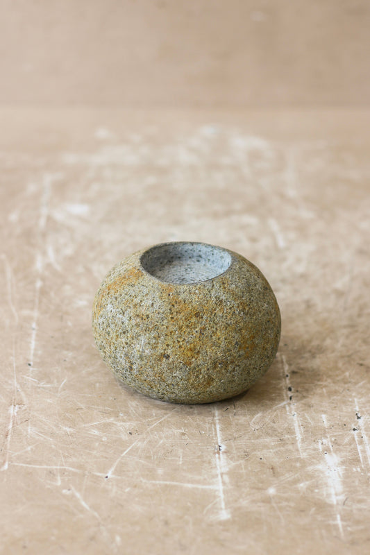 River Stone Candle Holder - 62B.2
