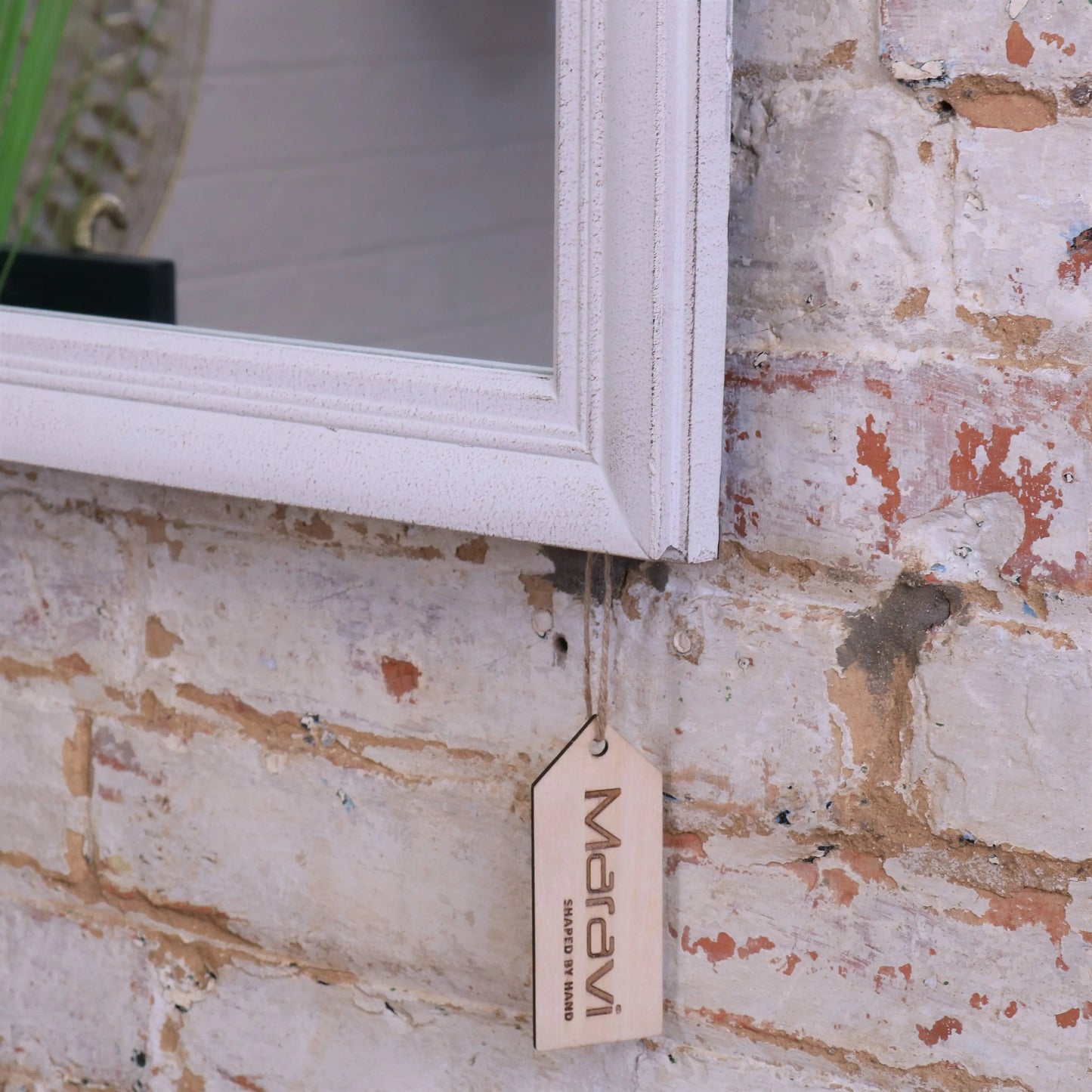 Panna Rustic Window Style Mirror White Frame