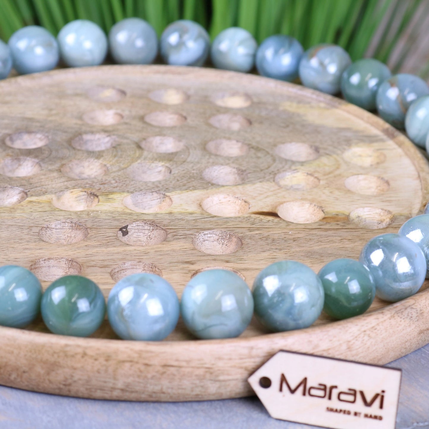 Dinod Large Wooden Solitaire Board Game Set