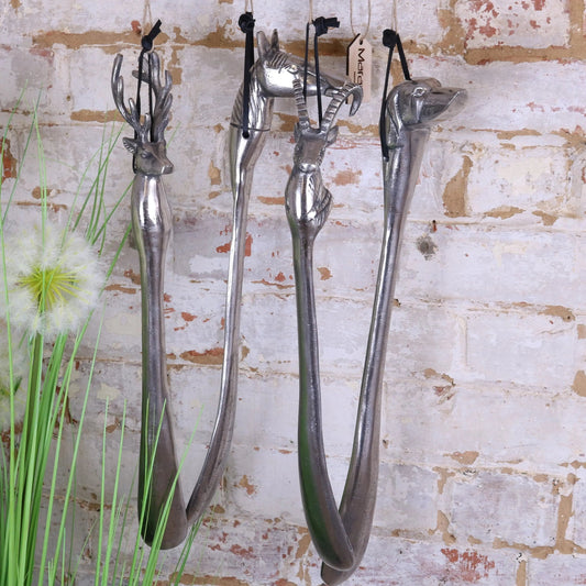 Khosa Animal Head Antique Style Metal Shoe Horn